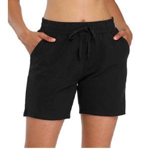 CQC Women's Elastic Waist Bermuda Shorts w/Pockets Athletic Size M - Black NWT